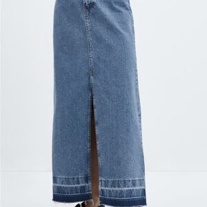 Mango Denim Long Skirt